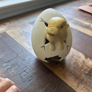 Rabbit Hatching from Egg Ceramic